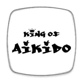 the King of Aikido - Square fridge magnet - white - Front