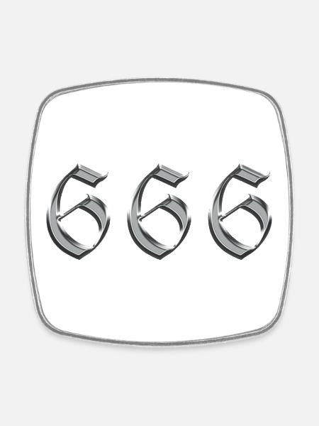 Angel Number 666 Reflect - Magnet carré - blanc