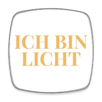 Ich bin Licht Affirmation für innere Stärke - Viereckiger Kühlschrankmagnet - Weiß - Vorne