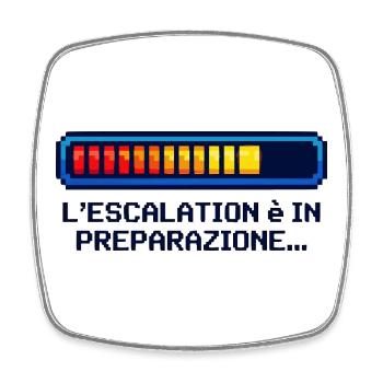 Escalade Shirt – Nerd & Geek Design Italiano - Magnet carré - blanc - Devant