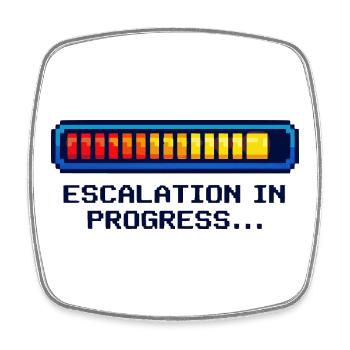 Escalation Mode Geek Shirt – Funny Nerd Design - Viereckiger Kühlschrankmagnet - Weiß - Vorne