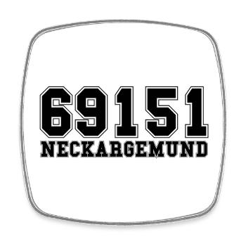 69151 Neckargemünd - Viereckiger Kühlschrankmagnet - Weiß - Vorne