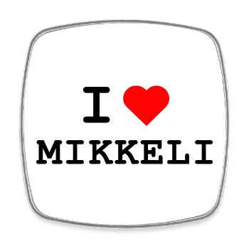 Ich liebe Mikkeli - I love Mikkeli - Viereckiger Kühlschrankmagnet - Weiß - Vorne