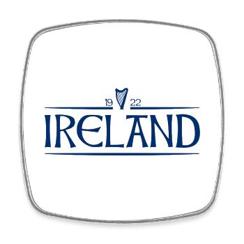 Ireland - Ireland - Irish - Irish - Harp - Square fridge magnet - white - Front