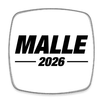 Vacances à Malle 2026 - Magnet carré - blanc - Devant