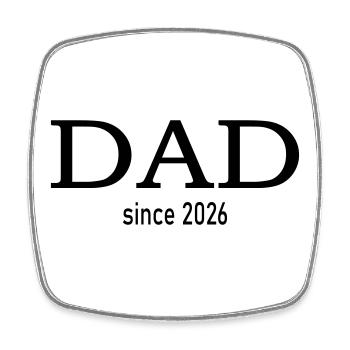 Papa depuis 2026 - Magnet carré - blanc - Devant