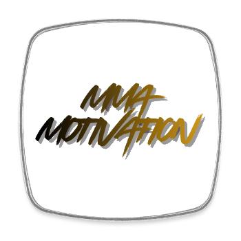 MMA Gold Graffiti - Viereckiger Kühlschrankmagnet - Weiß - Vorne