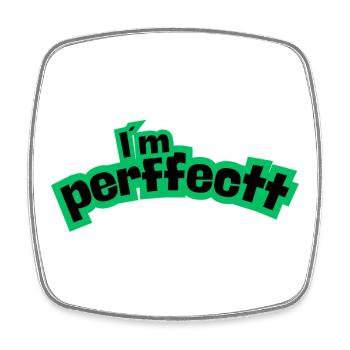 Perfect green - Square fridge magnet - white - Front