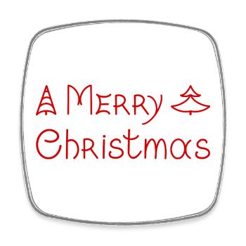 Merry Christmas handwritten lettering phrase . - Viereckiger Kühlschrankmagnet - Weiß - Vorne