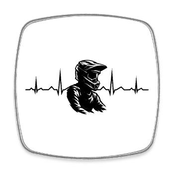 Cool motocross inspiration - Square fridge magnet - white - Front