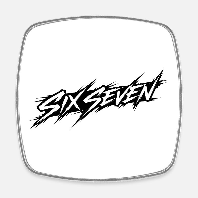 Six Seven Memes - Square fridge magnet - white