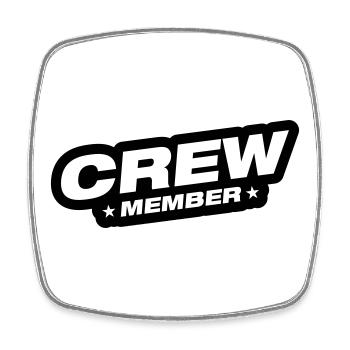 Crew Mitglied - Viereckiger Kühlschrankmagnet - Weiß - Vorne
