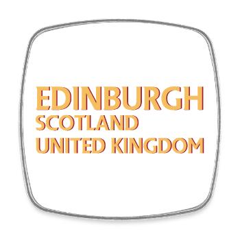 Edinburgh – Schottland Textdesign - Viereckiger Kühlschrankmagnet - Weiß - Vorne