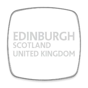 Edinburgh – Schottland Textdesign - Viereckiger Kühlschrankmagnet - Weiß - Vorne