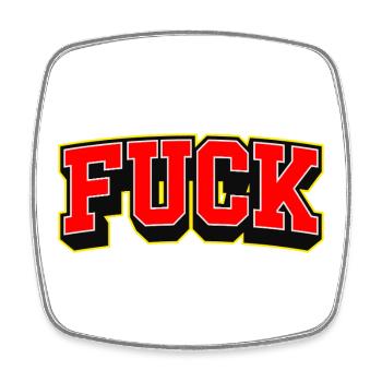 F-Wort-Sportstil-Logo - Viereckiger Kühlschrankmagnet - Weiß - Vorne