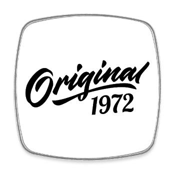 Vintage 1972 Jubiläum 1972 Original 1972 - Viereckiger Kühlschrankmagnet - Weiß - Vorne