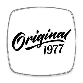 Vintage 1977 Jubiläum 1977 Original 1977 - Viereckiger Kühlschrankmagnet - Weiß - Vorne