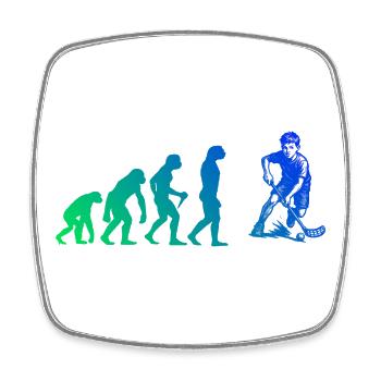 Statement für alle Unihockey - Viereckiger Kühlschrankmagnet - Weiß - Vorne