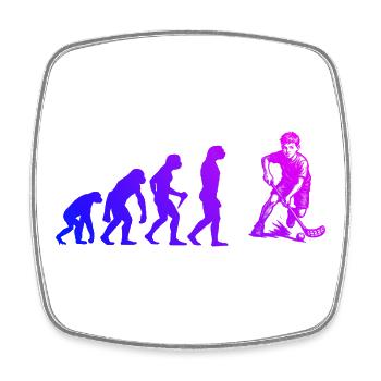 Floorball Illustration für Unihockey - Viereckiger Kühlschrankmagnet - Weiß - Vorne