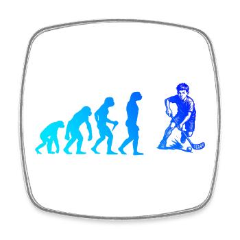 Charakterstarkes Floorball Design - Viereckiger Kühlschrankmagnet - Weiß - Vorne
