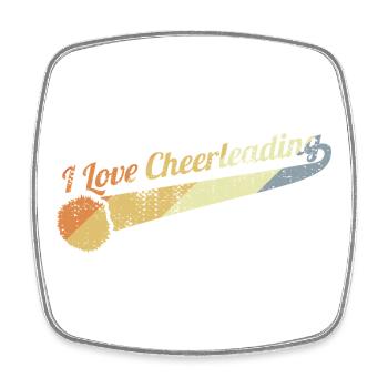 I Love Cheerleading - Square fridge magnet - white - Front