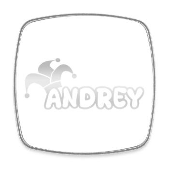 Andrey als Carnival - Viereckiger Kühlschrankmagnet - Weiß - Vorne
