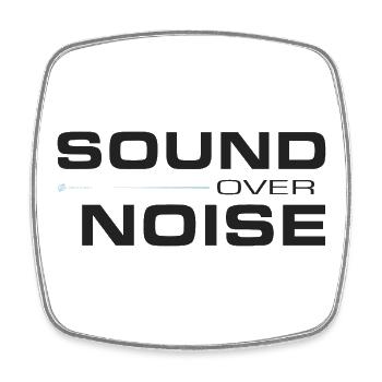Sound Over Noise - Viereckiger Kühlschrankmagnet - Weiß - Vorne