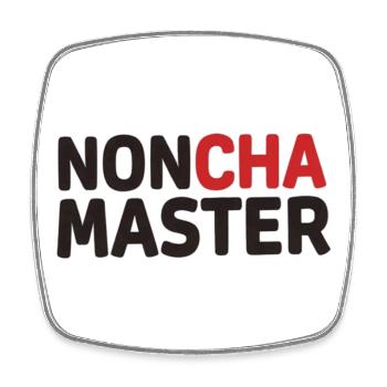 Noncha Master - Magnet carré - blanc - Devant