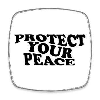 Protect Your Peace – Self Care Statement Design - Viereckiger Kühlschrankmagnet - Weiß - Vorne