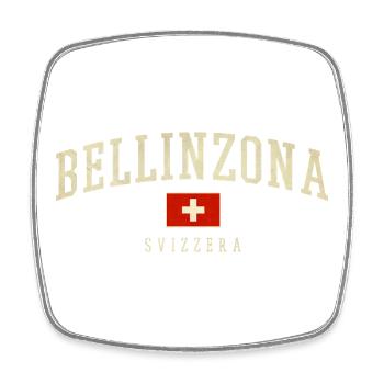 Bellinzona Switzerland Vintage Logo - Square fridge magnet - white - Front