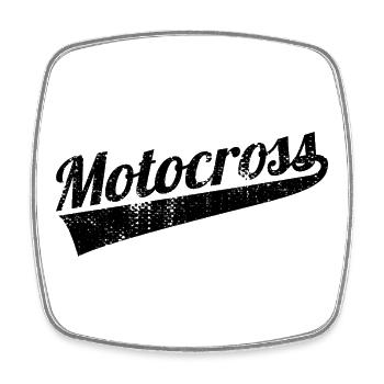 Motocross - Square fridge magnet - white - Front