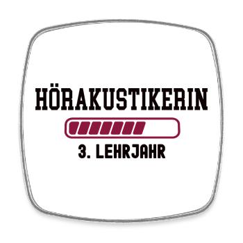 Apprenticeship as a hearing aid acoustician 3rd year of training as a hearing aid acoustician - Square fridge magnet - white - Front