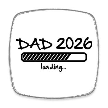 Dad 2026 lädt - Schwangerschaft Baby Vater to be - Viereckiger Kühlschrankmagnet - Weiß - Vorne