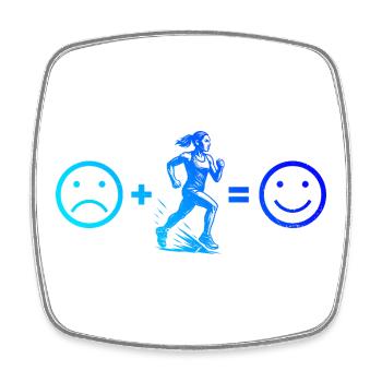 Motif emblématique de la course - Magnet carré - blanc - Devant