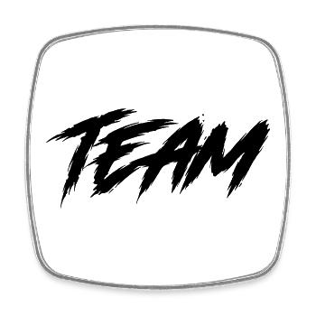 Team - Viereckiger Kühlschrankmagnet - Weiß - Vorne