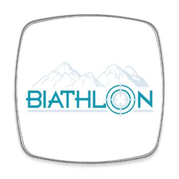 biathlon - Square fridge magnet - white - Front