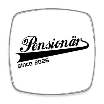 Pensioner 2026 Retirement Retirement Shirt, Jacket, Mug - Square fridge magnet - white - Front