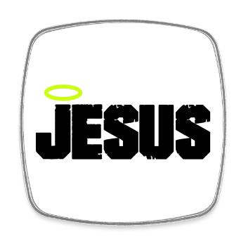 Jesus Christus - Viereckiger Kühlschrankmagnet - Weiß - Vorne