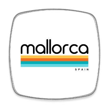Mallorca - Spain - Spain - España - Balearic Islands - Square fridge magnet - white - Front