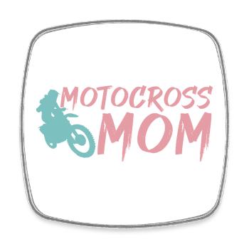 Motocross Mom - Square fridge magnet - white - Front