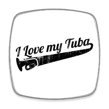 Amour des tubaires - Magnet carré - blanc - Devant