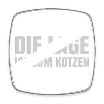 Die Lage ist zum kotzen - Viereckiger Kühlschrankmagnet - Weiß - Vorne