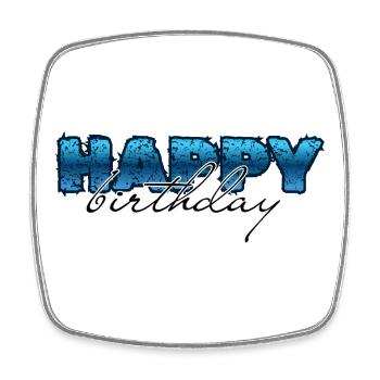 Happy Birthday, Glückwunsch, Geburtstag - Viereckiger Kühlschrankmagnet - Weiß - Vorne