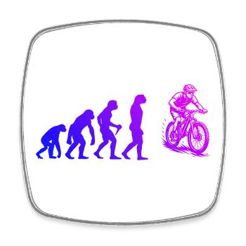Einfach Mountainbike zeitloses Design - Viereckiger Kühlschrankmagnet - Weiß - Vorne
