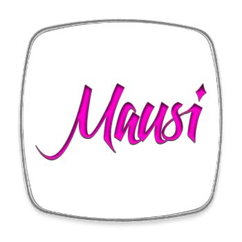 Mausi_Spruch - Square fridge magnet - white - Front