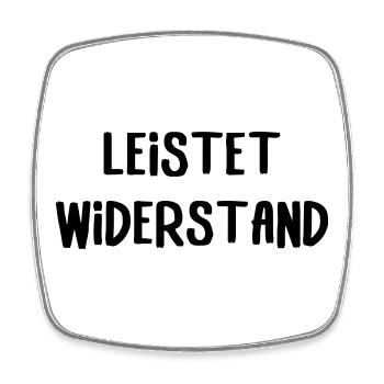 Leistet_wiederstand - Square fridge magnet - white - Front
