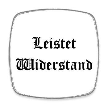 Leistet_wiederstand - Square fridge magnet - white - Front
