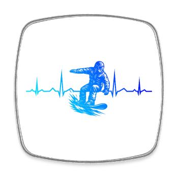 Ein Motiv nur für Snowboard - Viereckiger Kühlschrankmagnet - Weiß - Vorne