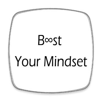 Boost your Mindset / Motivation/ Disziplin/ Spruch - Viereckiger Kühlschrankmagnet - Weiß - Vorne