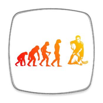 Modernes Floorball Artwork - Viereckiger Kühlschrankmagnet - Weiß - Vorne